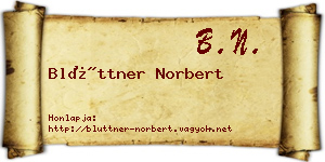 Blüttner Norbert névjegykártya